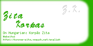 zita korpas business card